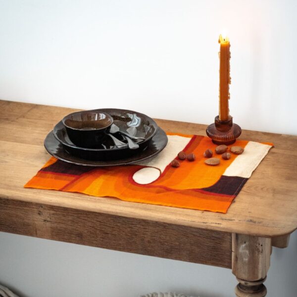 Sets De Table Lin Coton Cake Cayenne Art Fiche Produit Ambiance