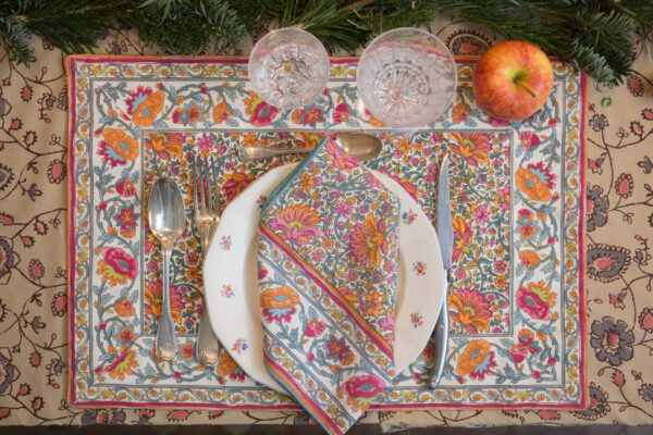 Table Set Carlitta & Table Napkin Carlotta Ivory Winter Garden